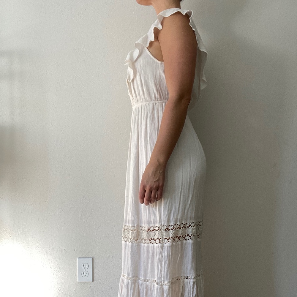 Mossimo White Cream Boho Maxi Summer Dress - Picture 3 of 4